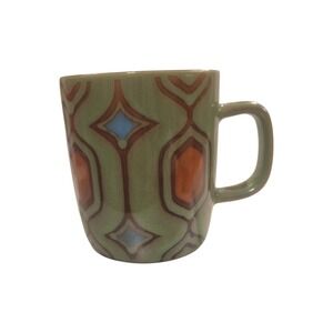 VTG Collectible Mr Coffee MCM Retro Geometric Green Coffee Mug Cup Art Deco
